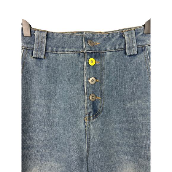 Vivienne Westwood High Rise Wide Leg Button Fly Jeans Sz Large - Picture 6 of 11